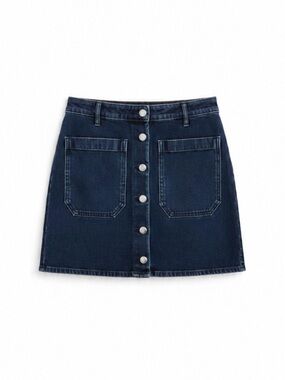 Seafarer “Patty” Blue Denim Jean Skirt Italian Size 26 Or US Size 4 EUC!